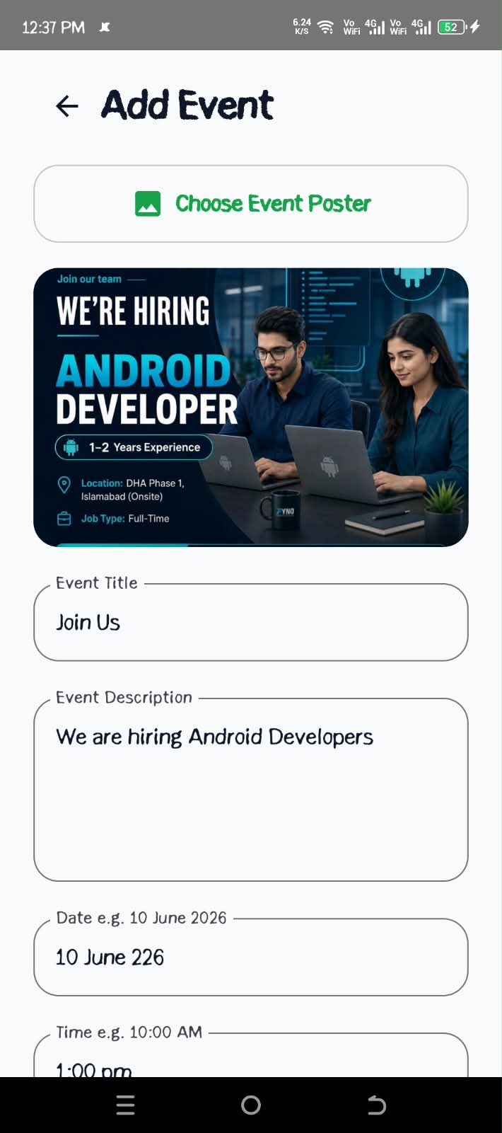 CampusNotify Android application screenshot